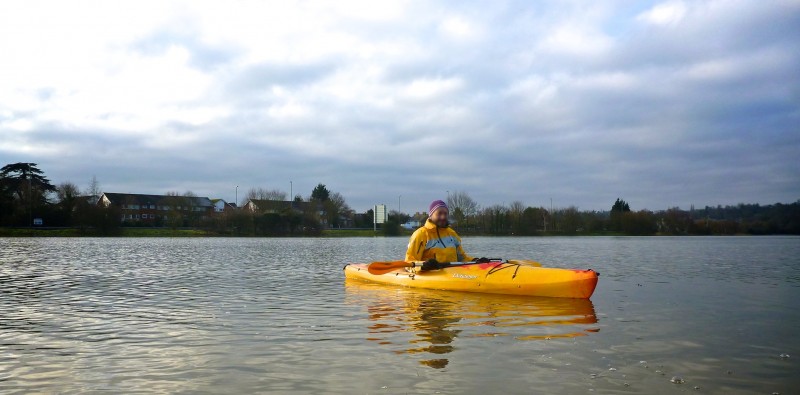 Silly bloke in a yellow kayak